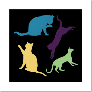 Colorful Cats Posters and Art